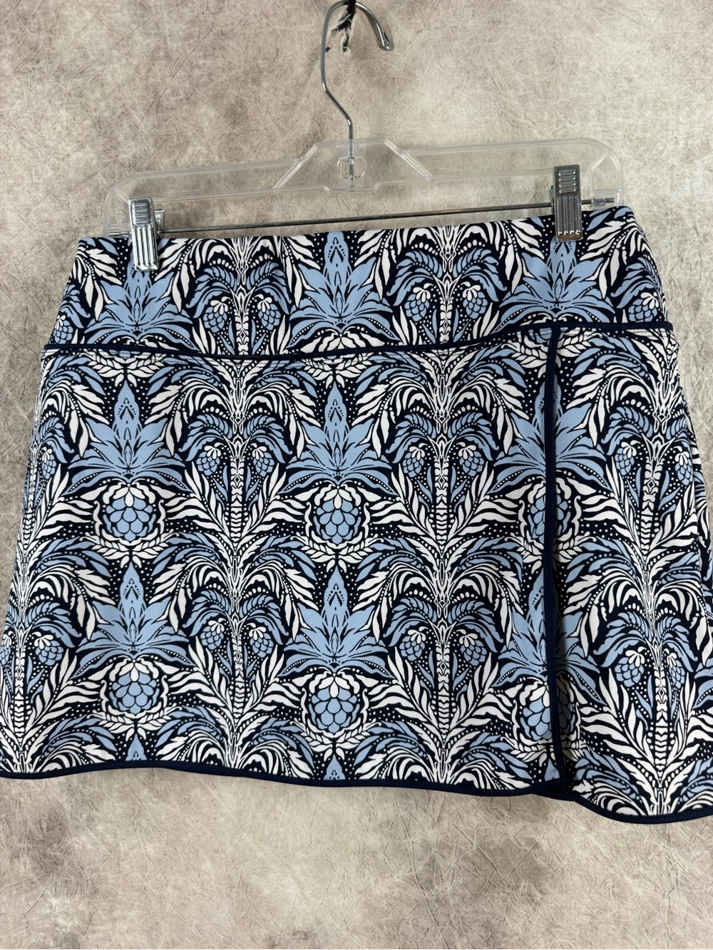 Tommy Bahama Light Blue, White & Black Printed Skort Tennis Skort.